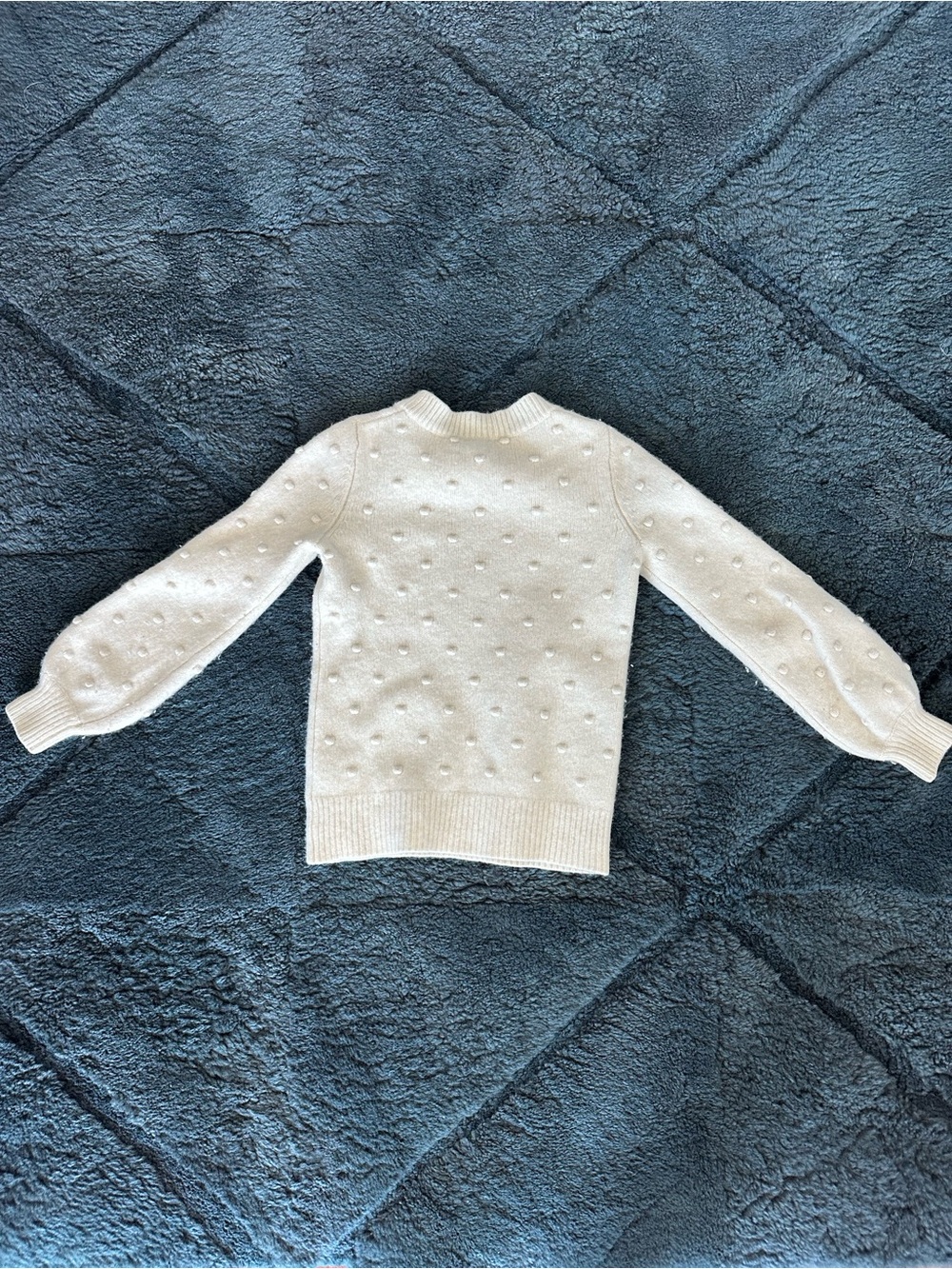 Rachel Zoe Cream Textured Dot Knit kids Sweater